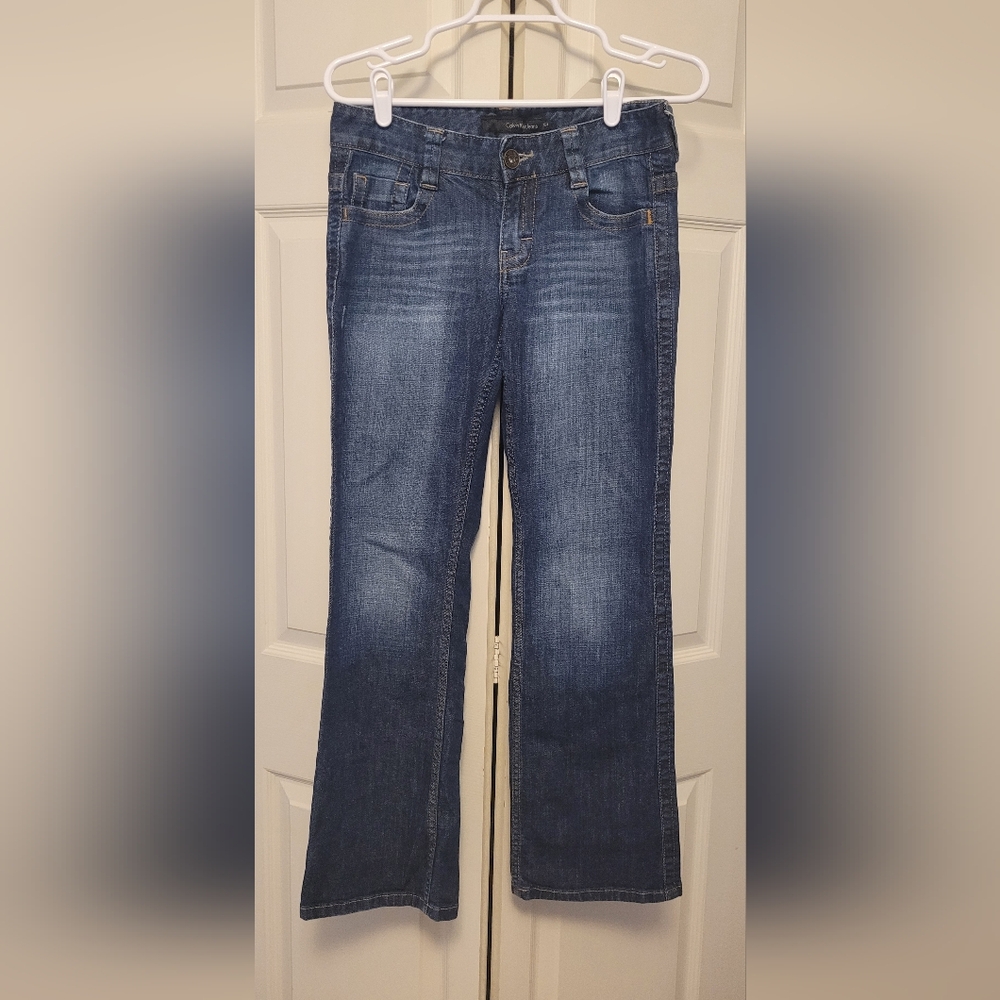 Calvin Klein Womens Lean Boot Blue Jeans‎ Size 27/4